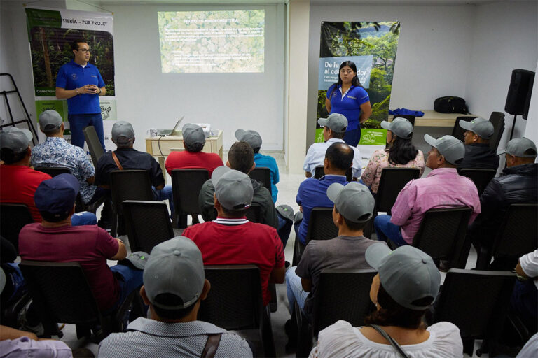 Socialización de la estrategia de agroforestería a caficultores